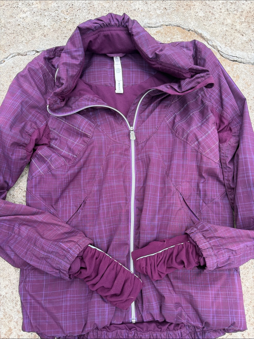 lululemon athletica Women's Plum Plaid Bomber Jacket